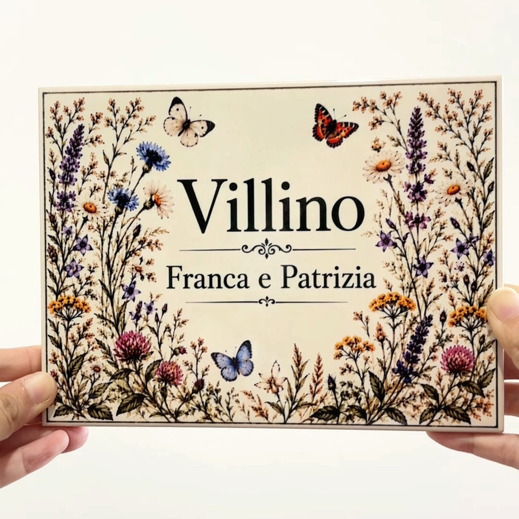 Personalized Wildflower House Number Tile