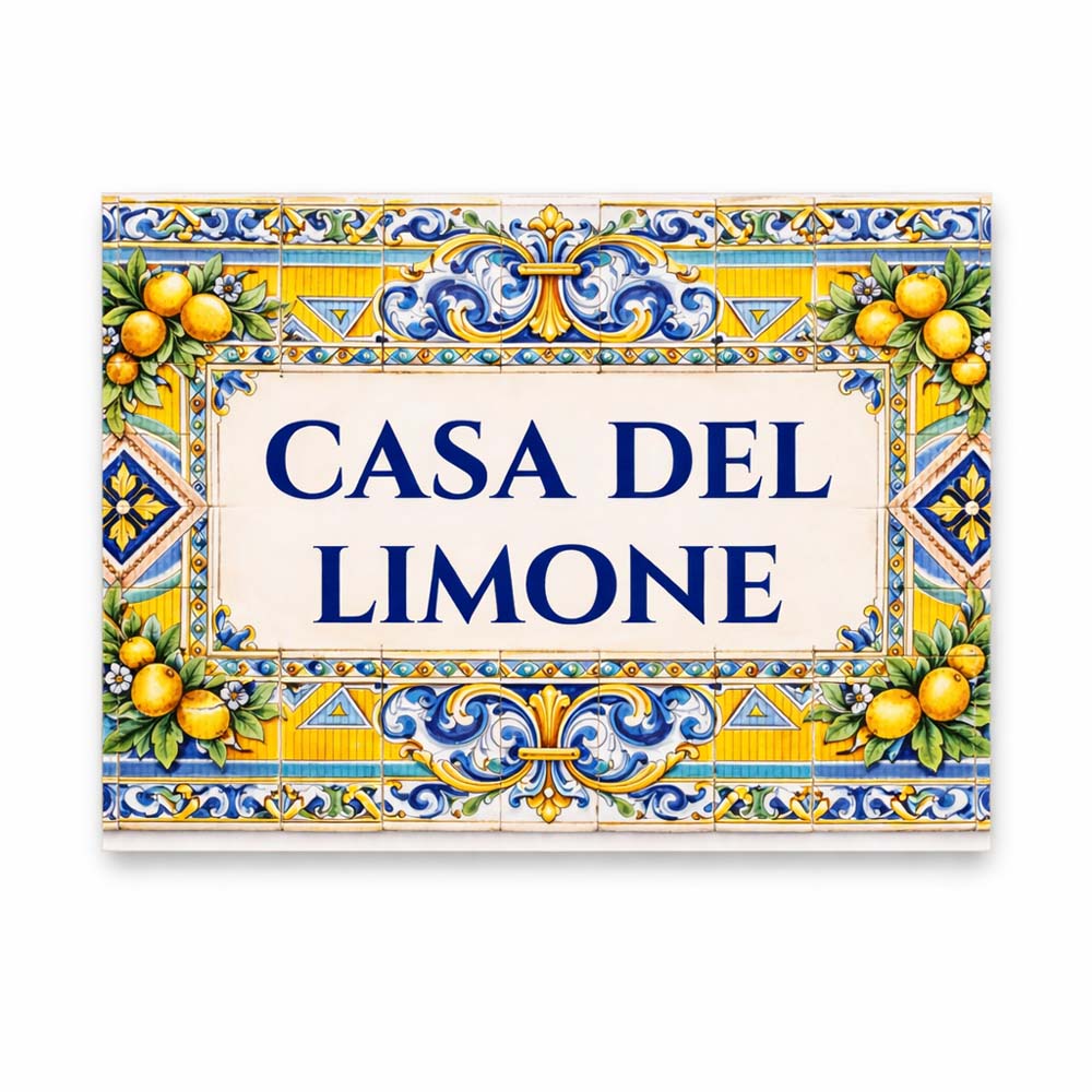 Custom Italian Lemon Tile Sign