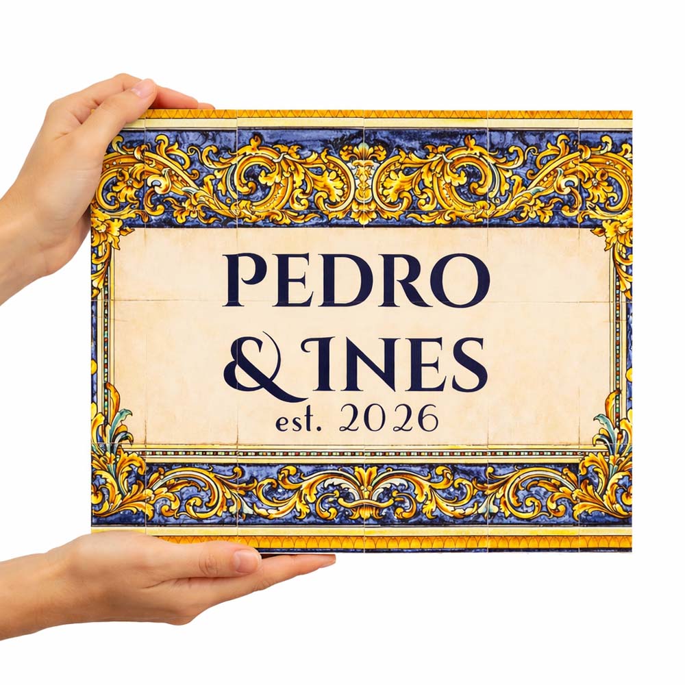 Custom Portuguese Ceramic Tile - Vibrant Traditional Regal Mediterranean Home Decor