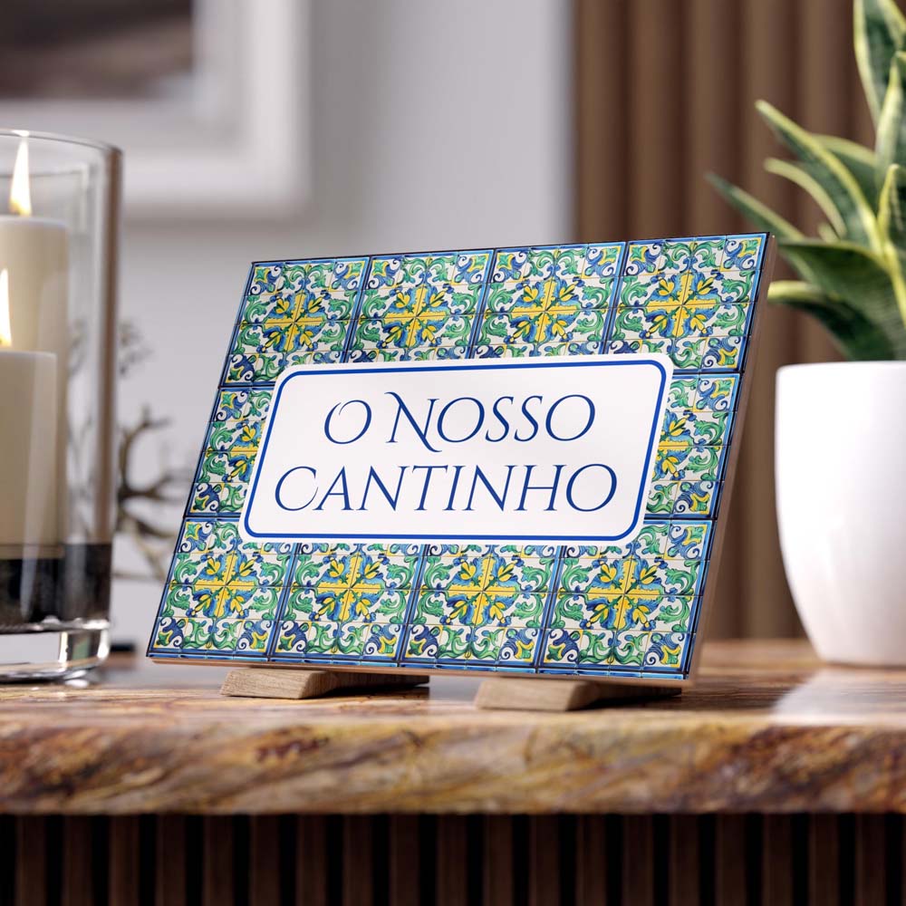 Personalized Ceramic Tile: Portuguese Home Decor, Inspirational Quote