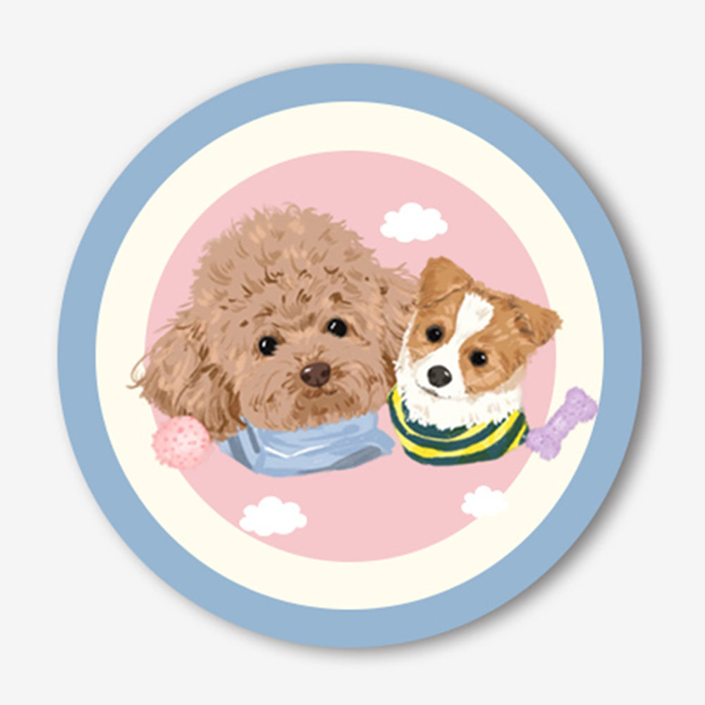 Custom Hand-Drawn Pet Portrait Rug