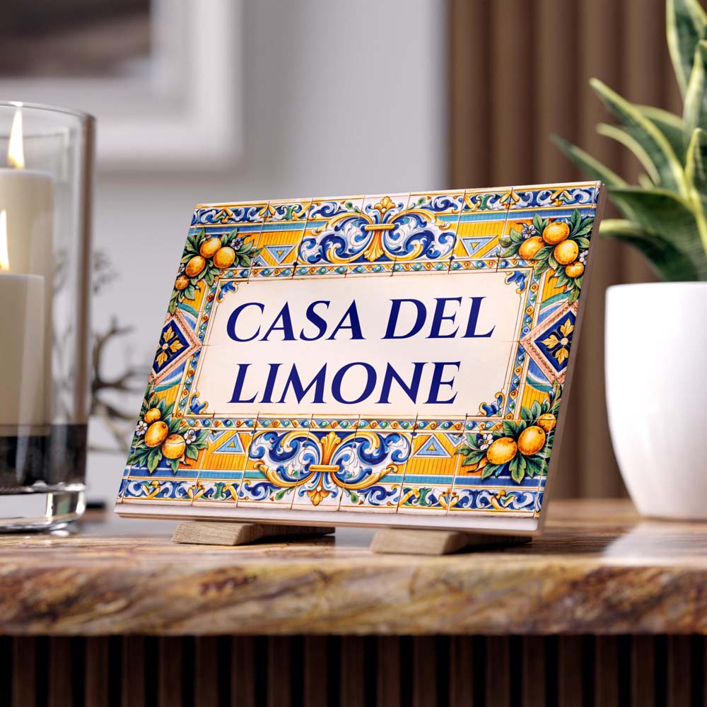 Custom Italian Lemon Tile Sign