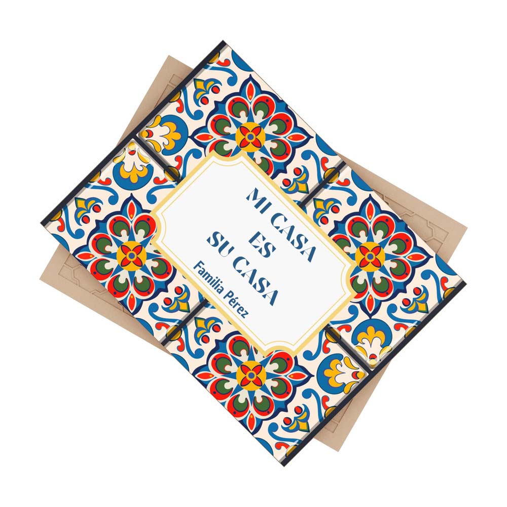 " Mi Casa Es Su Casa " - Custom Spanish Luisette &nbsp;Style Ceramic Tile