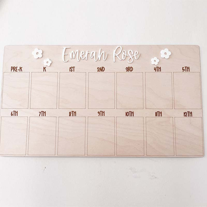 School picture frame, milestone school photos