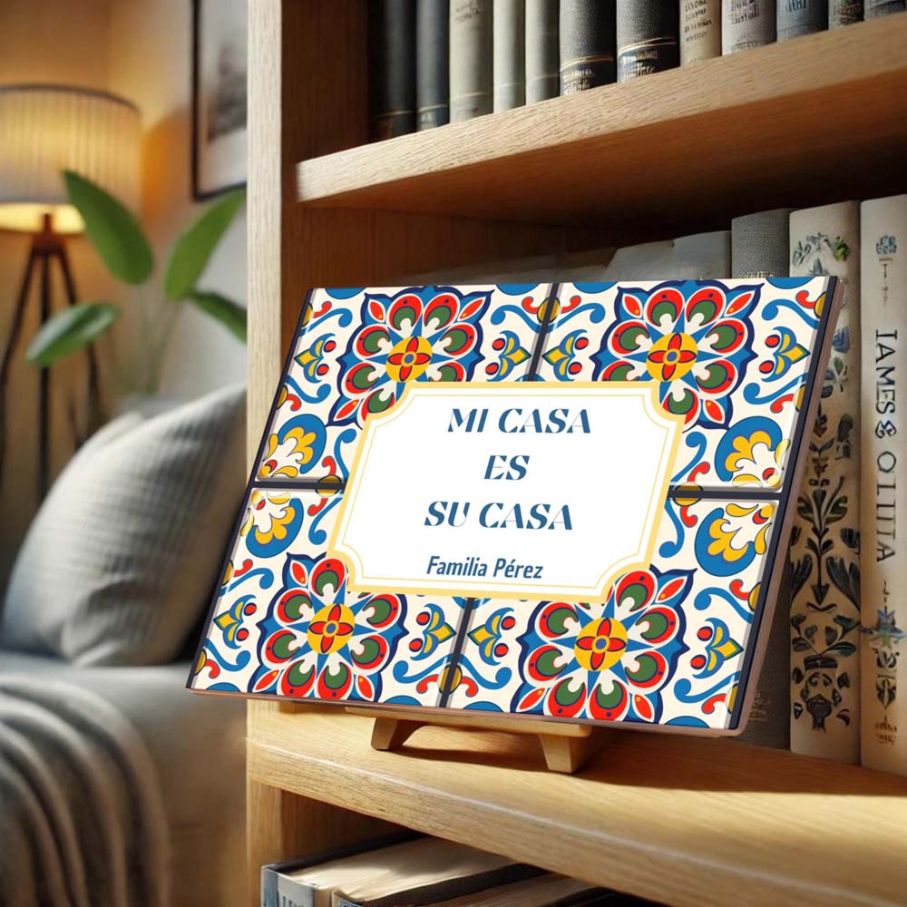 " Mi Casa Es Su Casa " - Custom Spanish Luisette &nbsp;Style Ceramic Tile