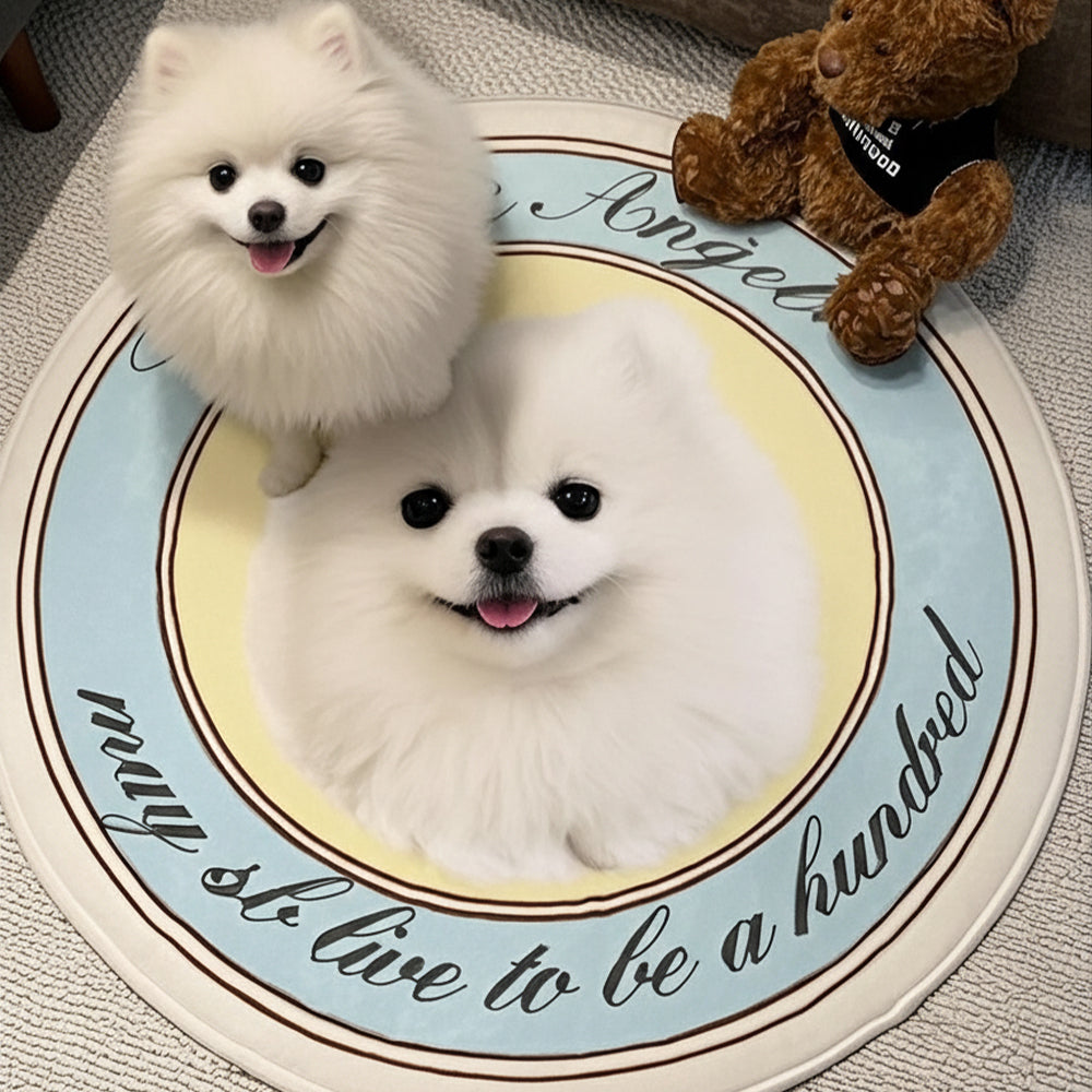 Custom Hand-Drawn Pet Portrait Rug