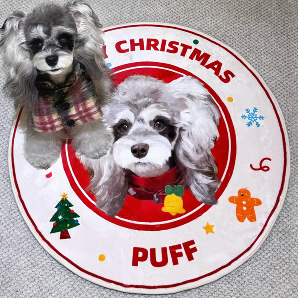 Custom Hand-Drawn Pet Portrait Rug