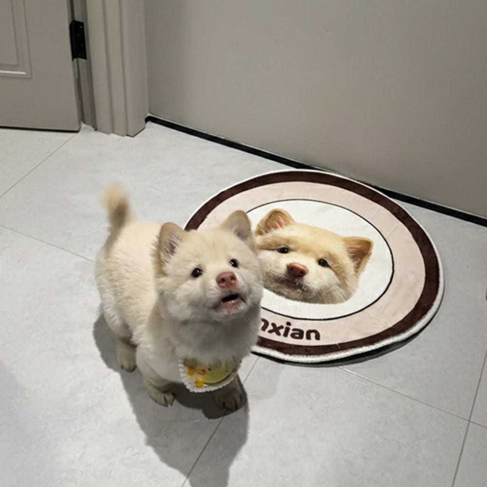 Custom Hand-Drawn Pet Portrait Rug