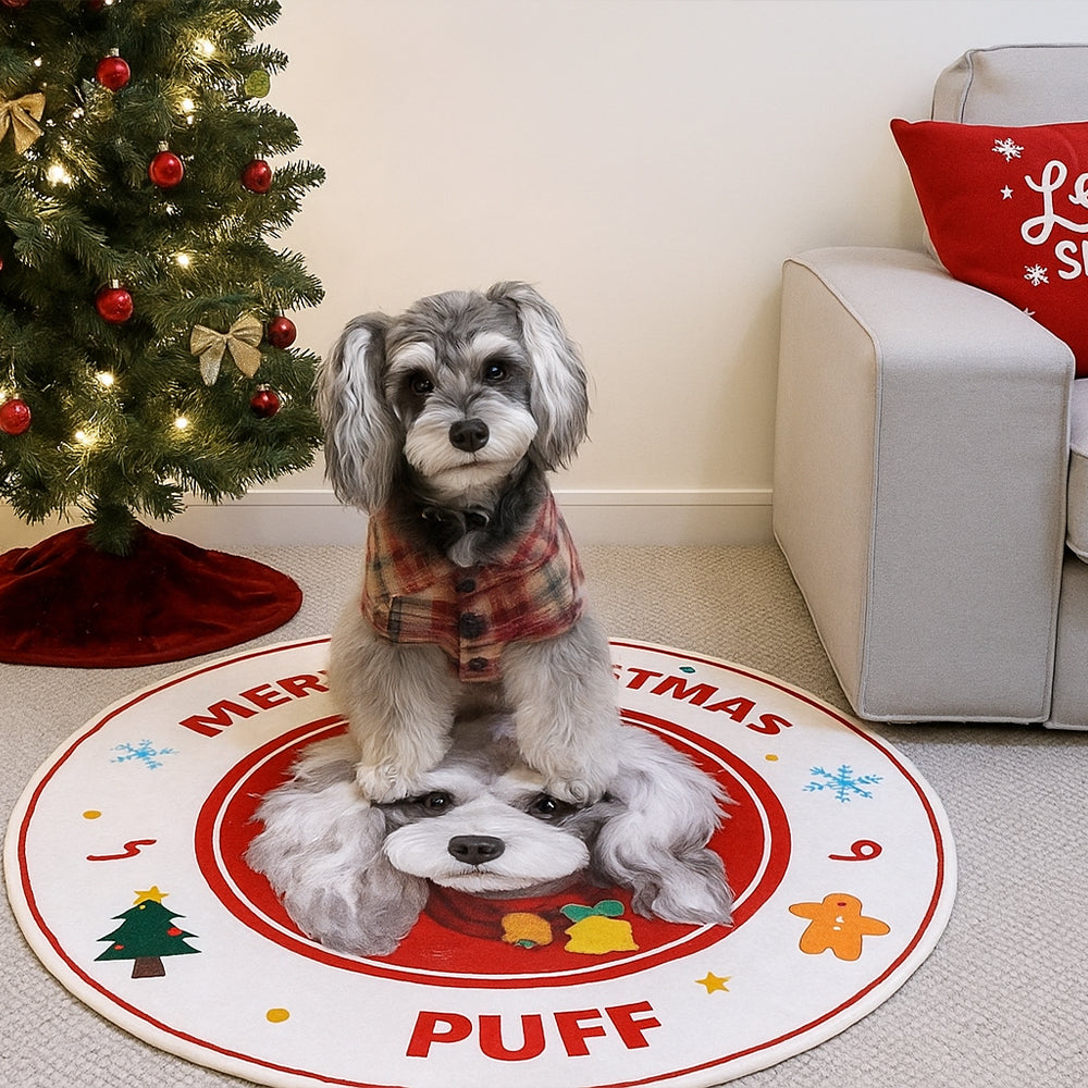 Custom Hand-Drawn Pet Portrait Rug