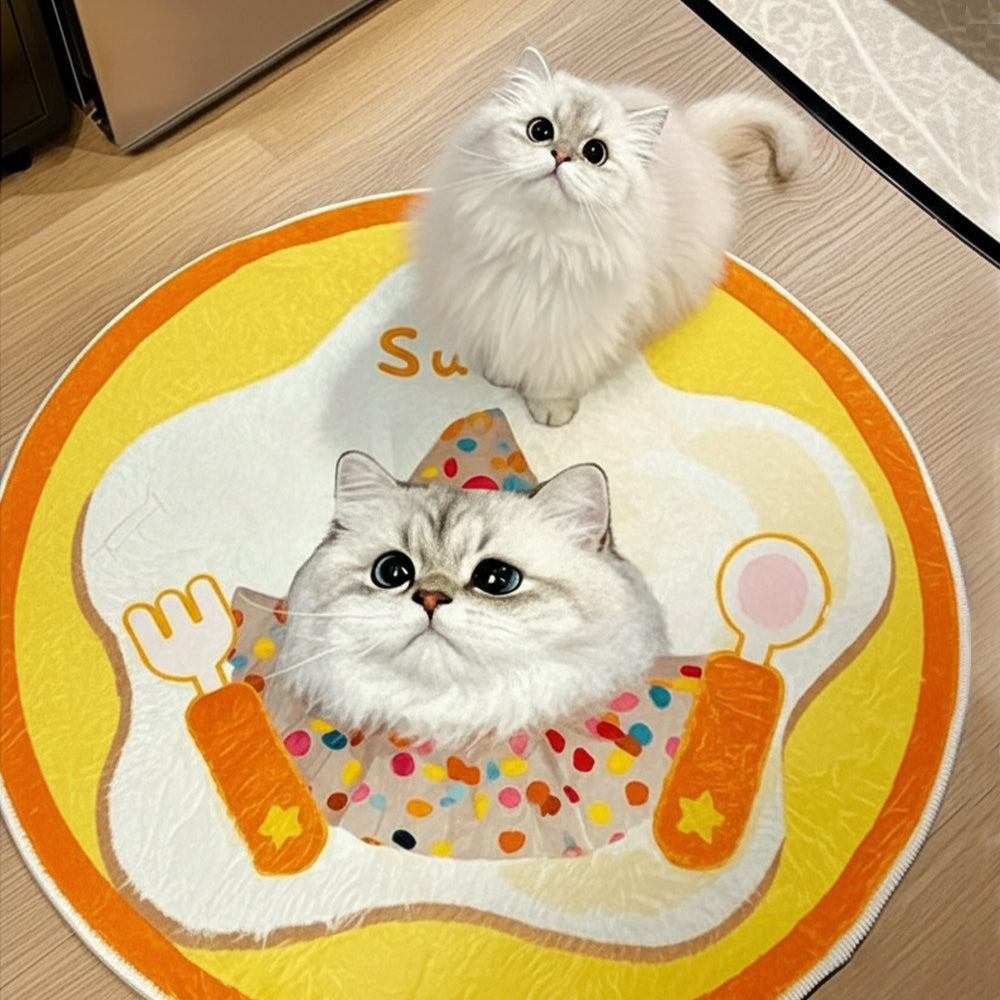 Custom Hand-Drawn Pet Portrait Rug