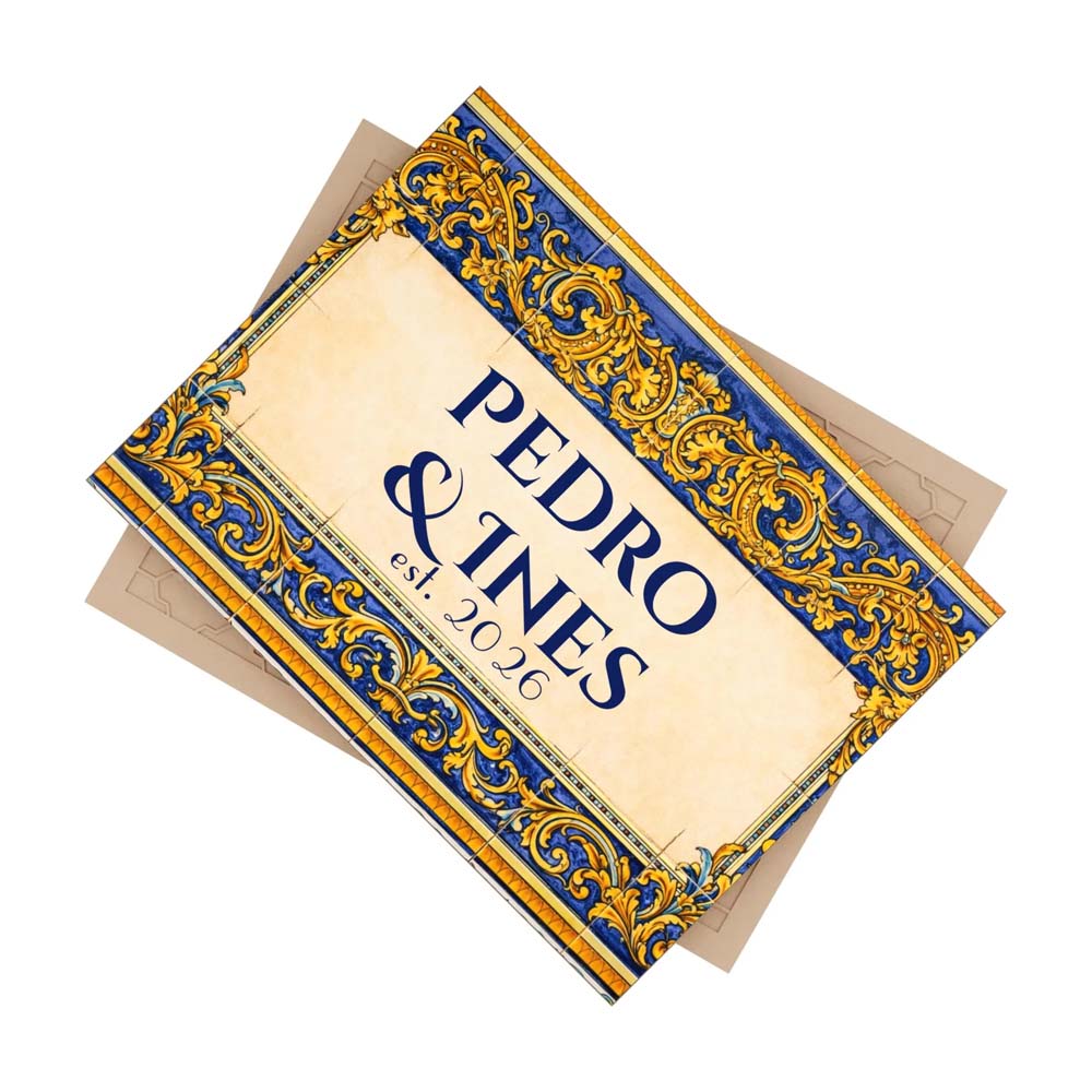 Custom Portuguese Ceramic Tile - Vibrant Traditional Regal Mediterranean Home Decor