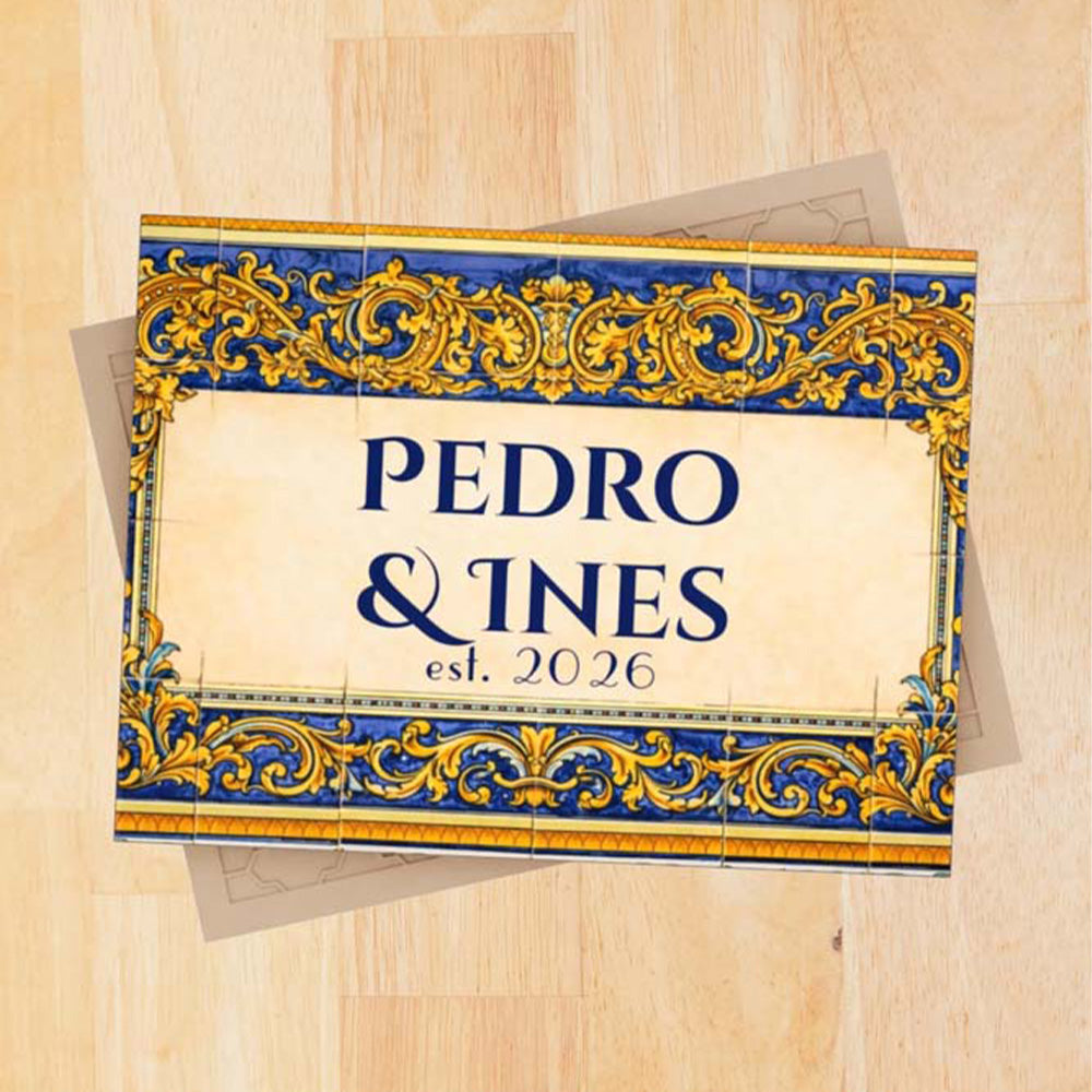 Custom Portuguese Ceramic Tile - Vibrant Traditional Regal Mediterranean Home Decor