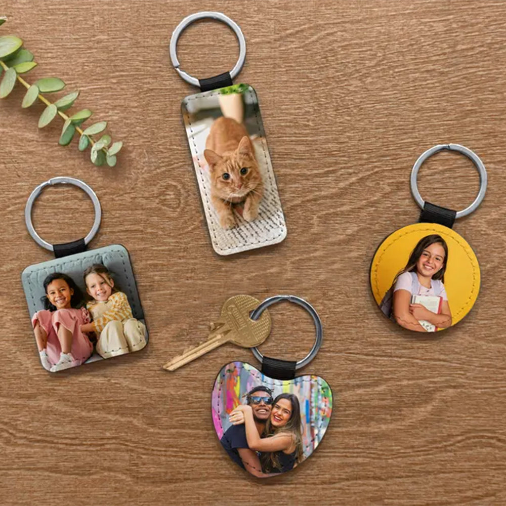 Double Sided Personalized Photo Keychain
