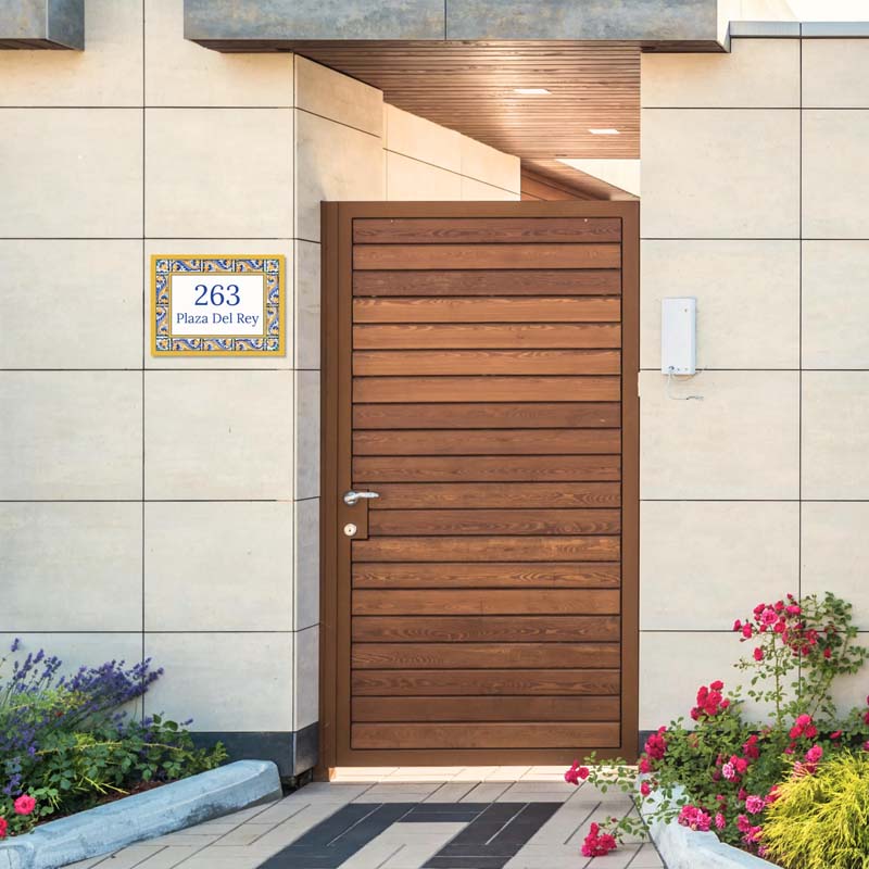 Custom Spanish Ceramic Tile Sign: Azulejo House Number Plaque