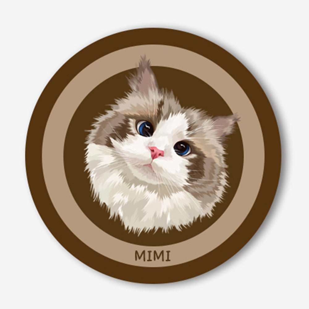 Custom Hand-Drawn Pet Portrait Rug