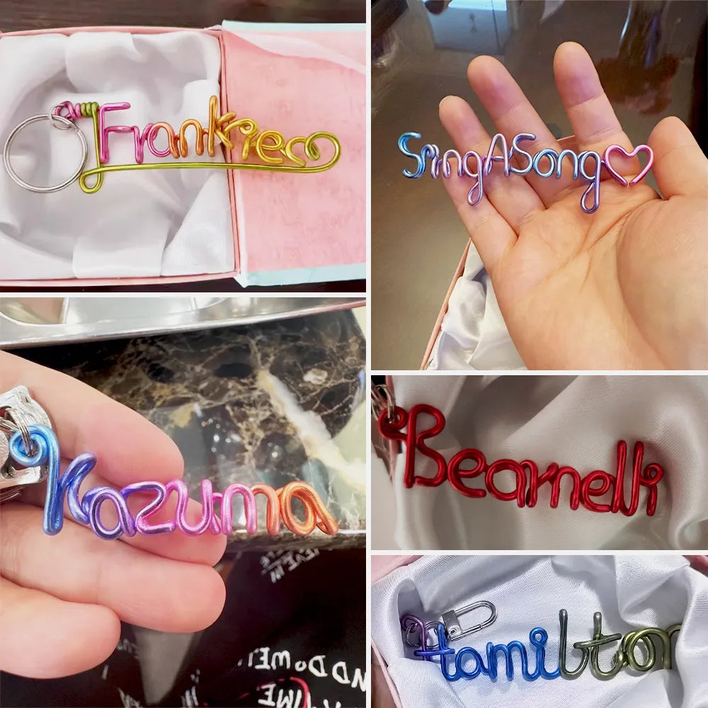 Customized name handmade keychain