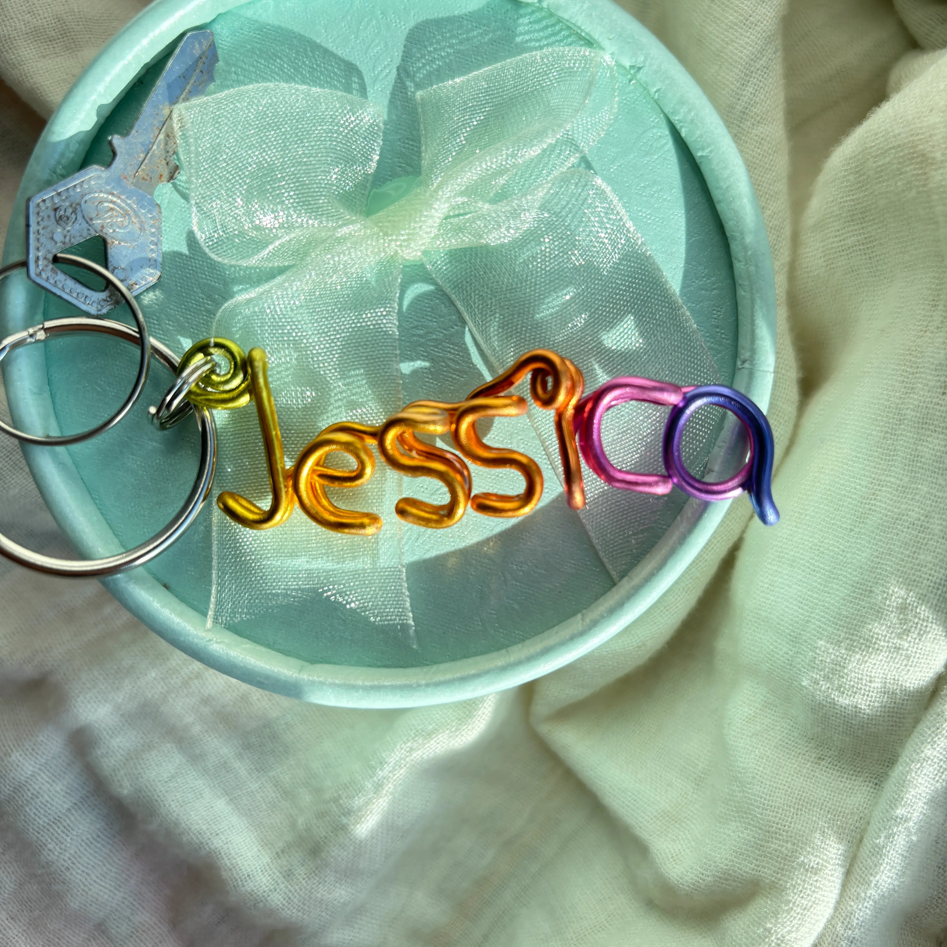 Customized name handmade keychain