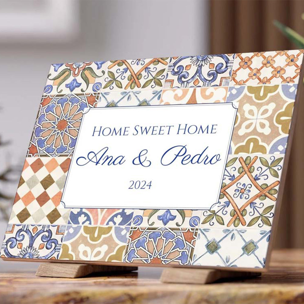 Custom Ceramic Tile Sweet Home Sign