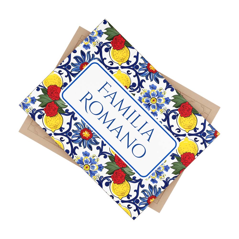 Personalized Italian ceramic tile sign