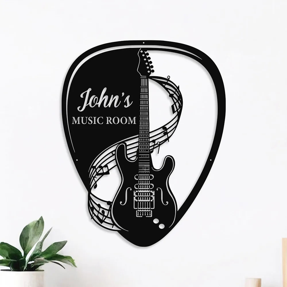 Custom Guitar Music Room Metal Sign