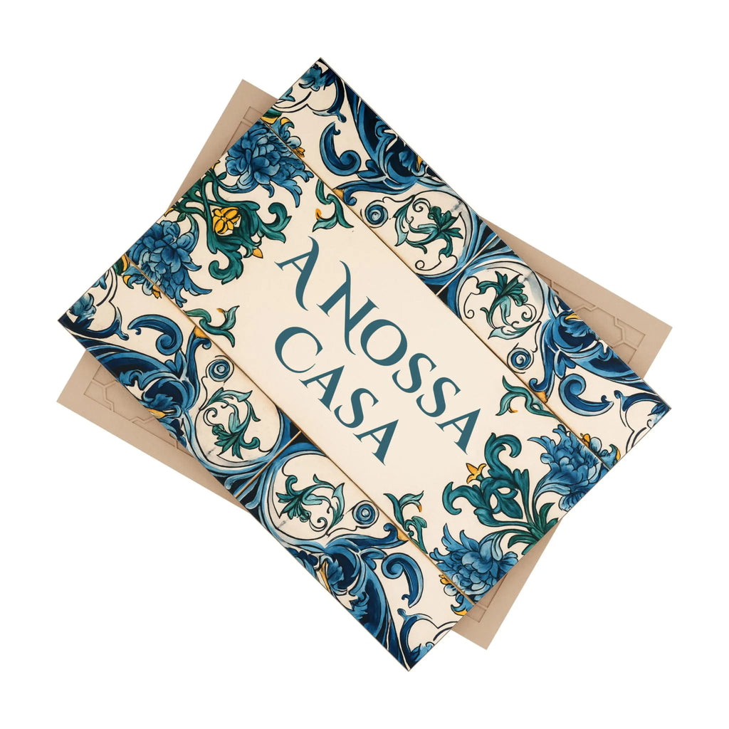 Customizable Ceramic Tile - Festive Mediterranean Motif