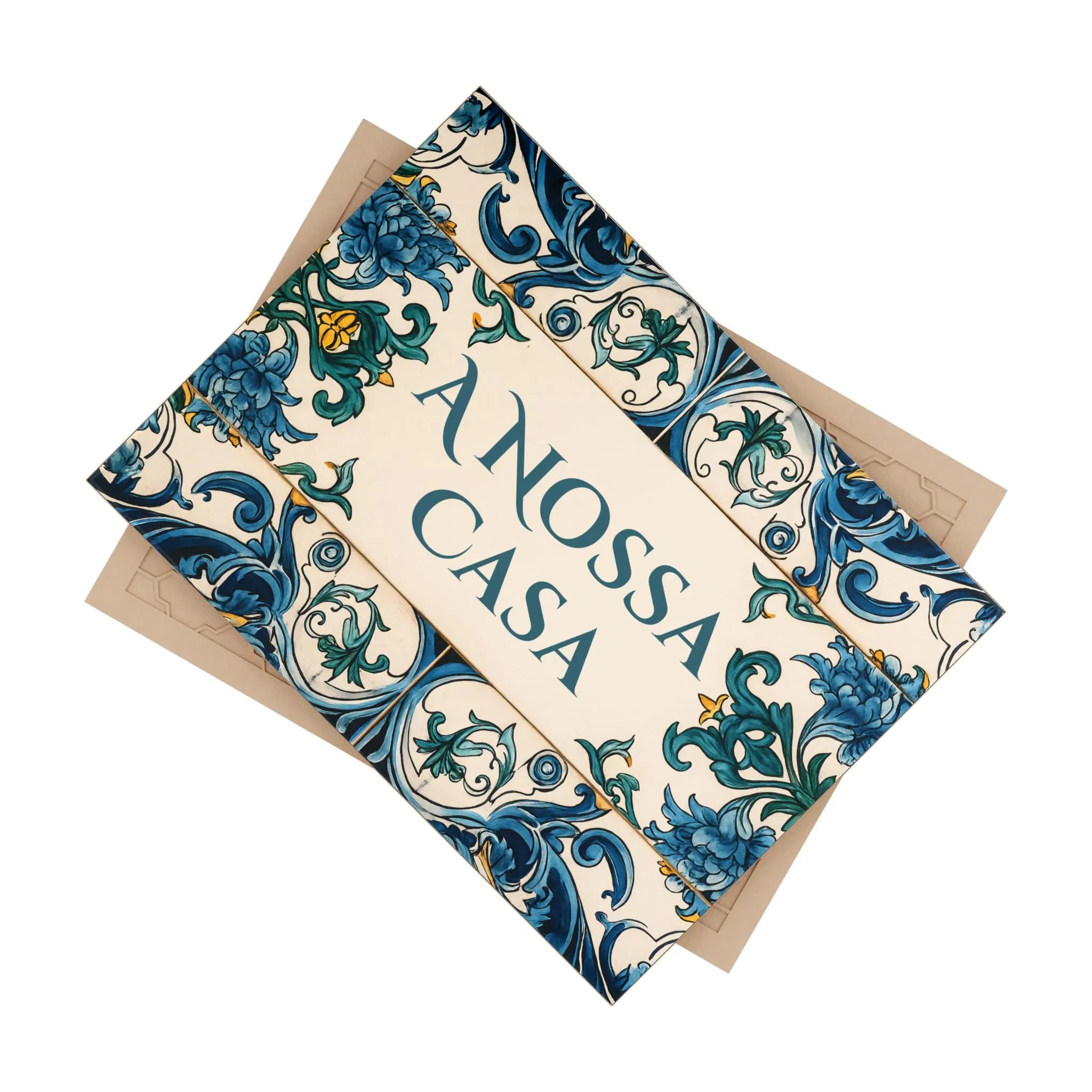 Customizable Ceramic Tile - Festive Mediterranean Motif