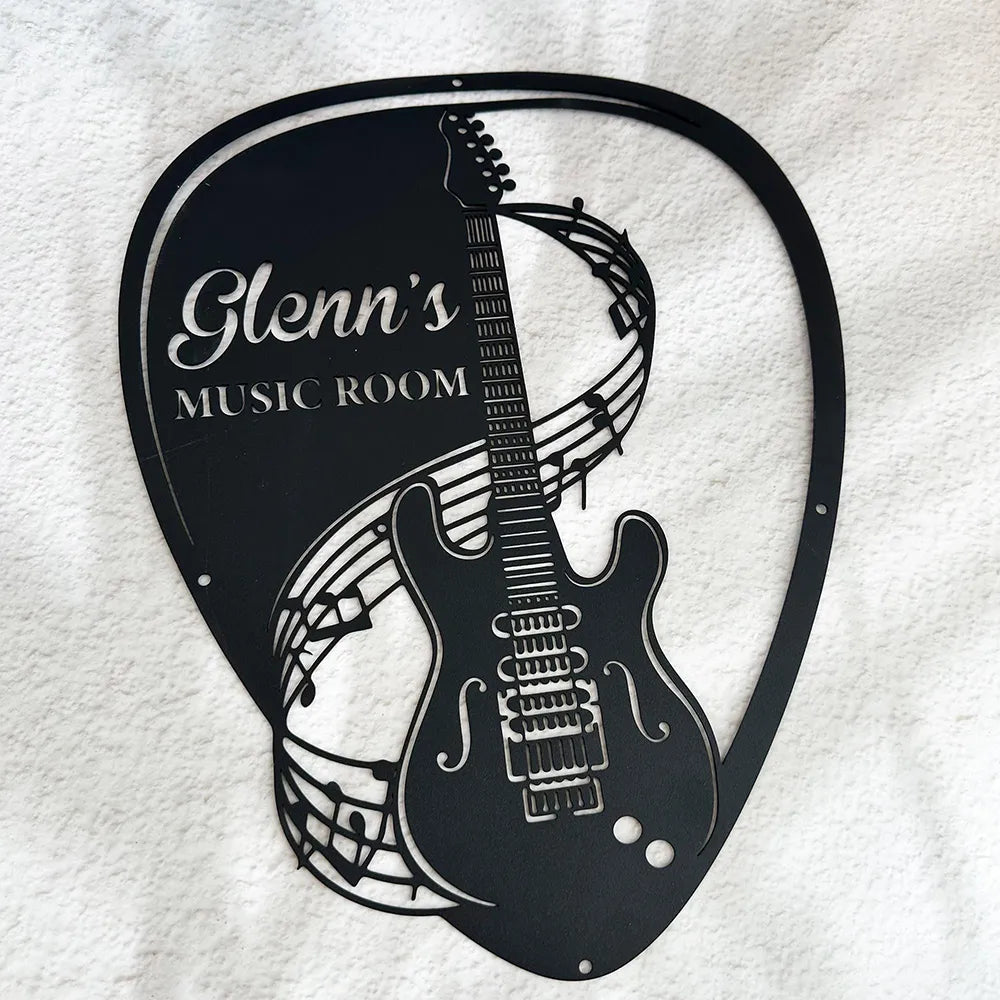 Custom Guitar Music Room Metal Sign