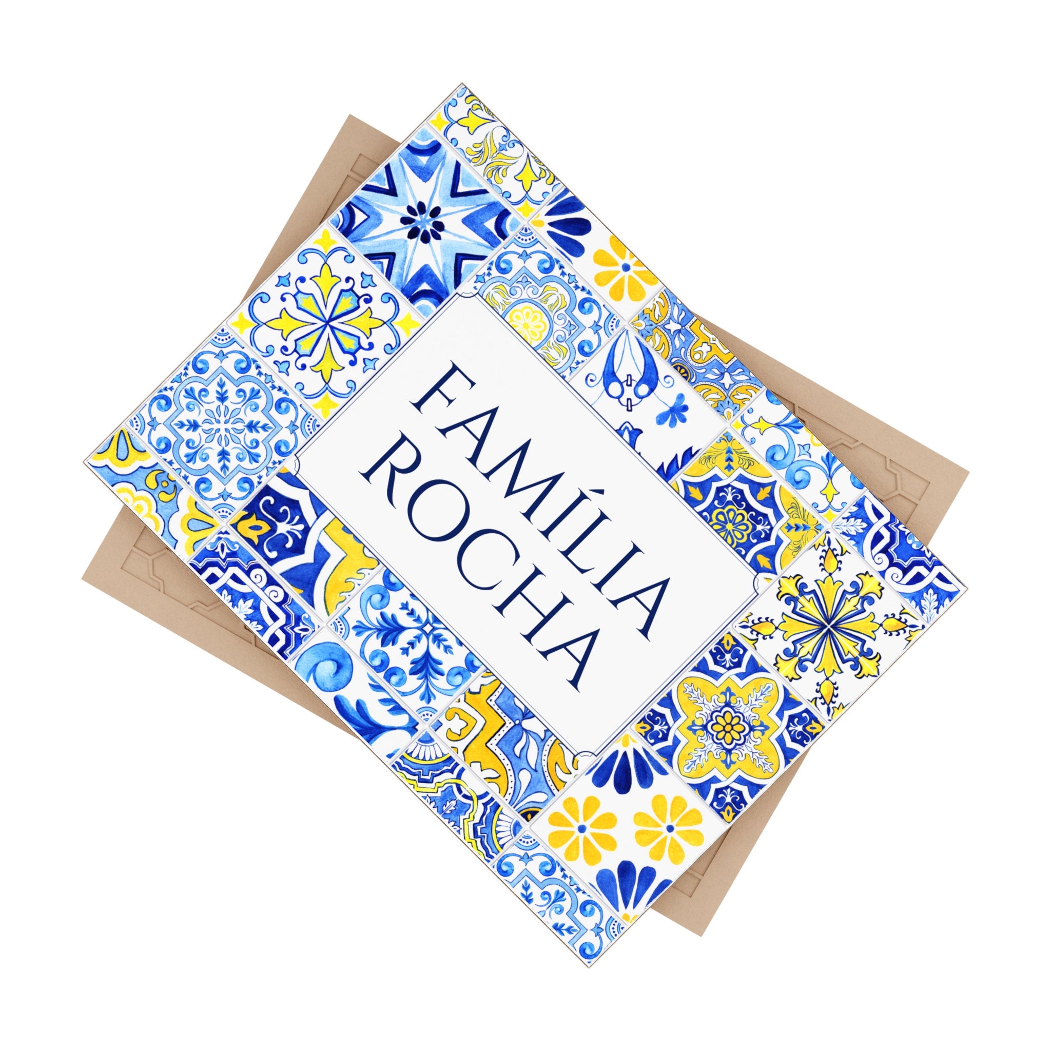 Personalized portuguese Tile, Ceramic Family Sign