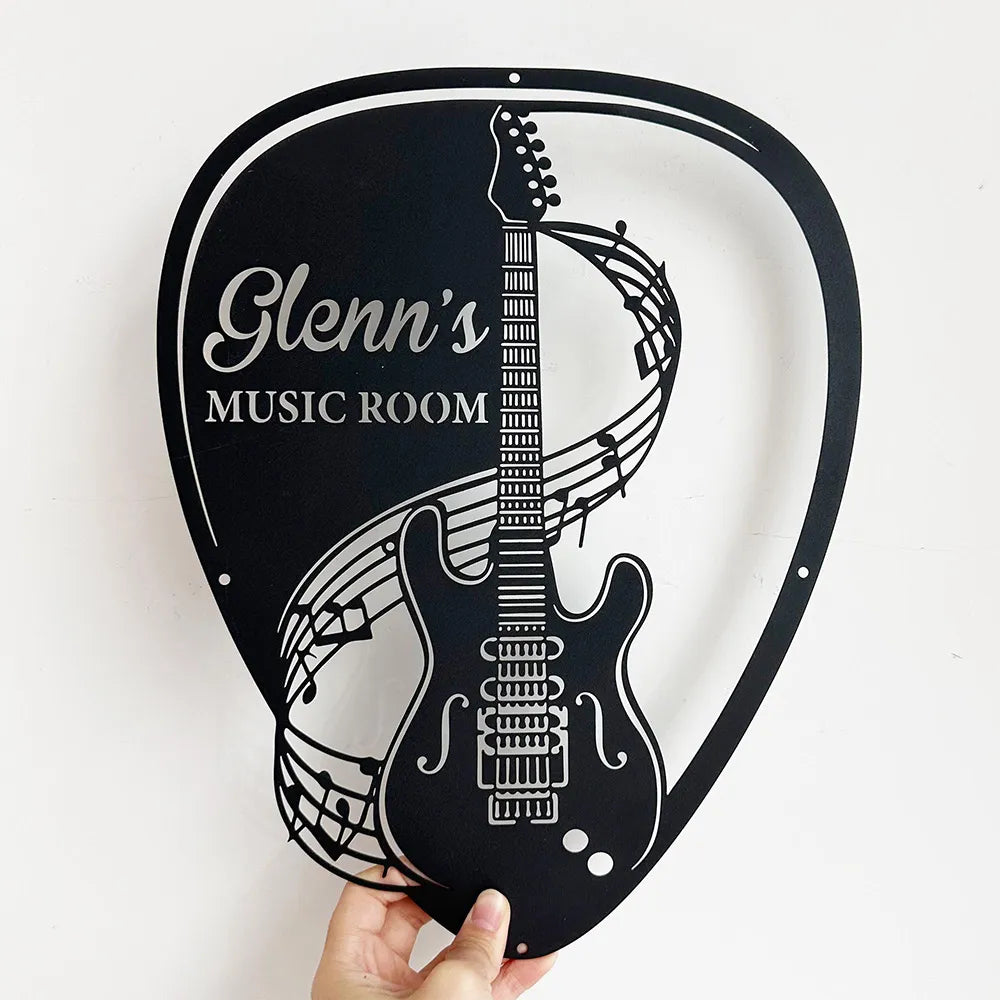 Custom Guitar Music Room Metal Sign