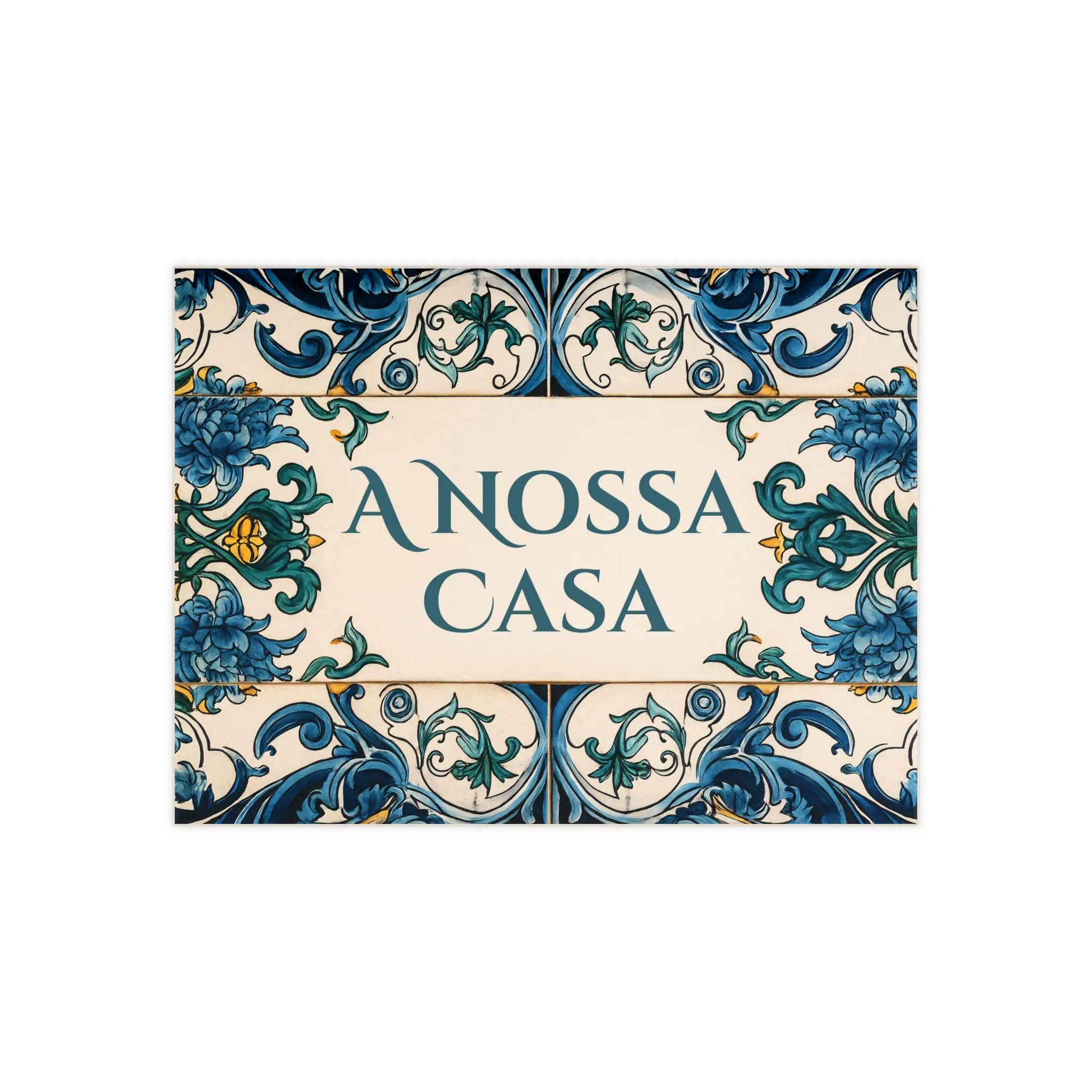 Customizable Ceramic Tile - Festive Mediterranean Motif