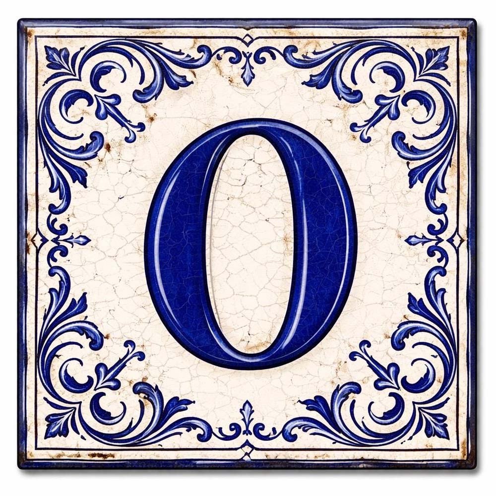 Vintage Portuguese House Number Tile