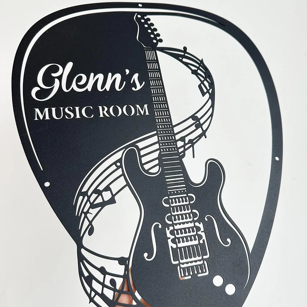 Custom Guitar Music Room Metal Sign