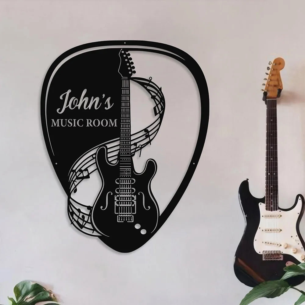 Custom Guitar Music Room Metal Sign