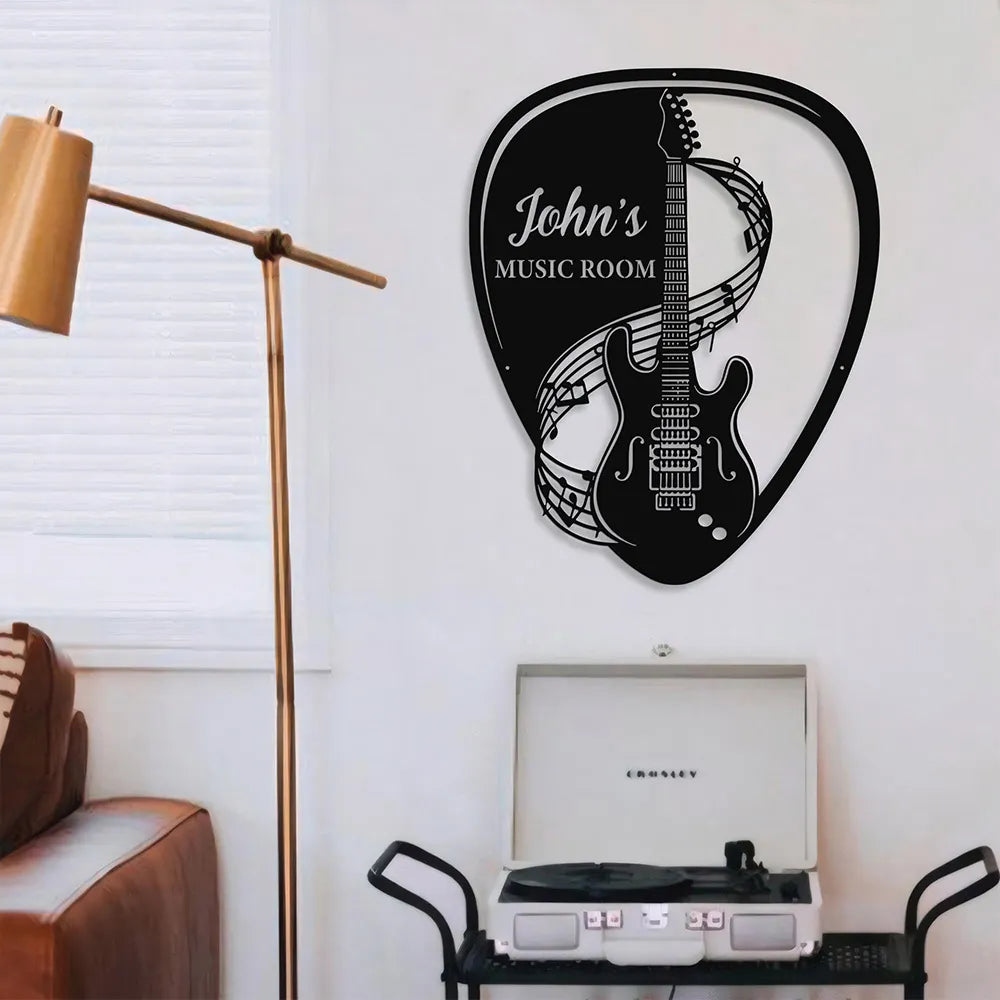 Custom Guitar Music Room Metal Sign