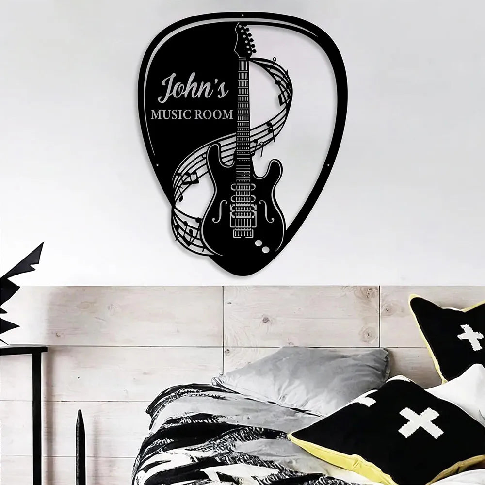 Custom Guitar Music Room Metal Sign