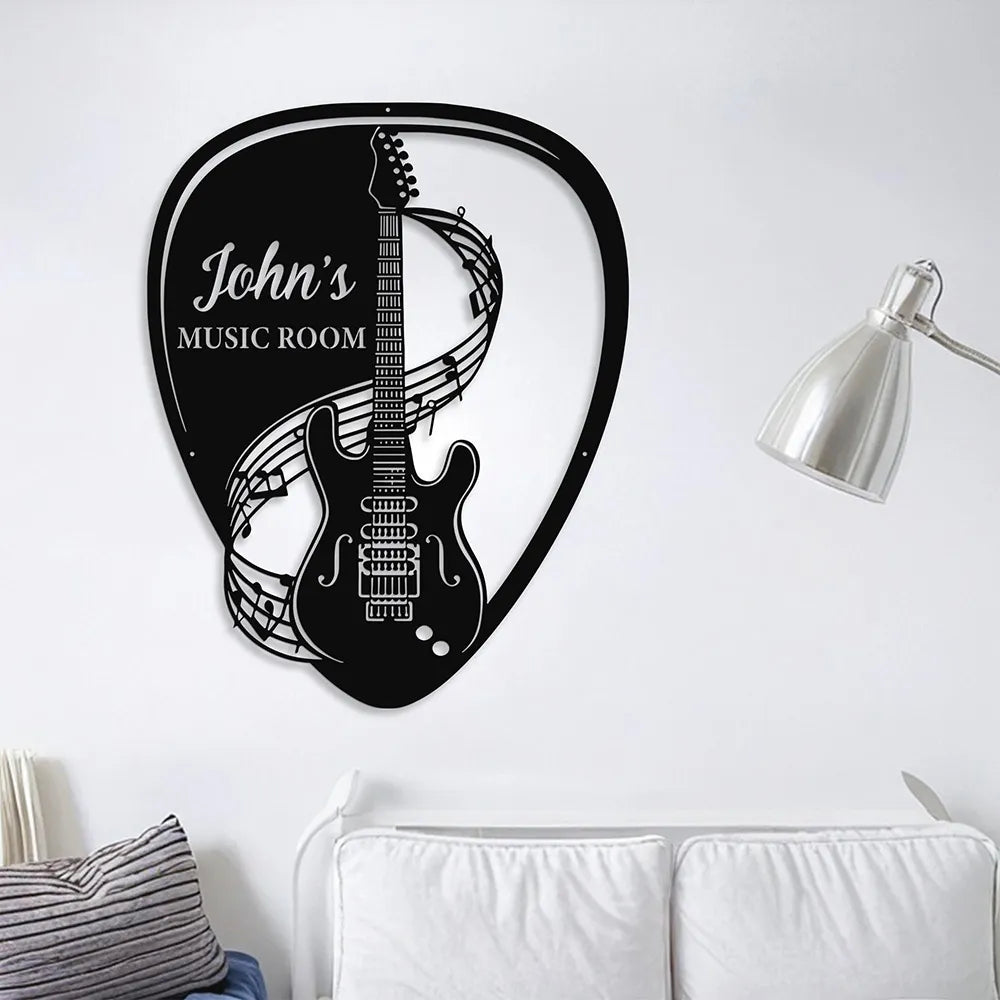 Custom Guitar Music Room Metal Sign