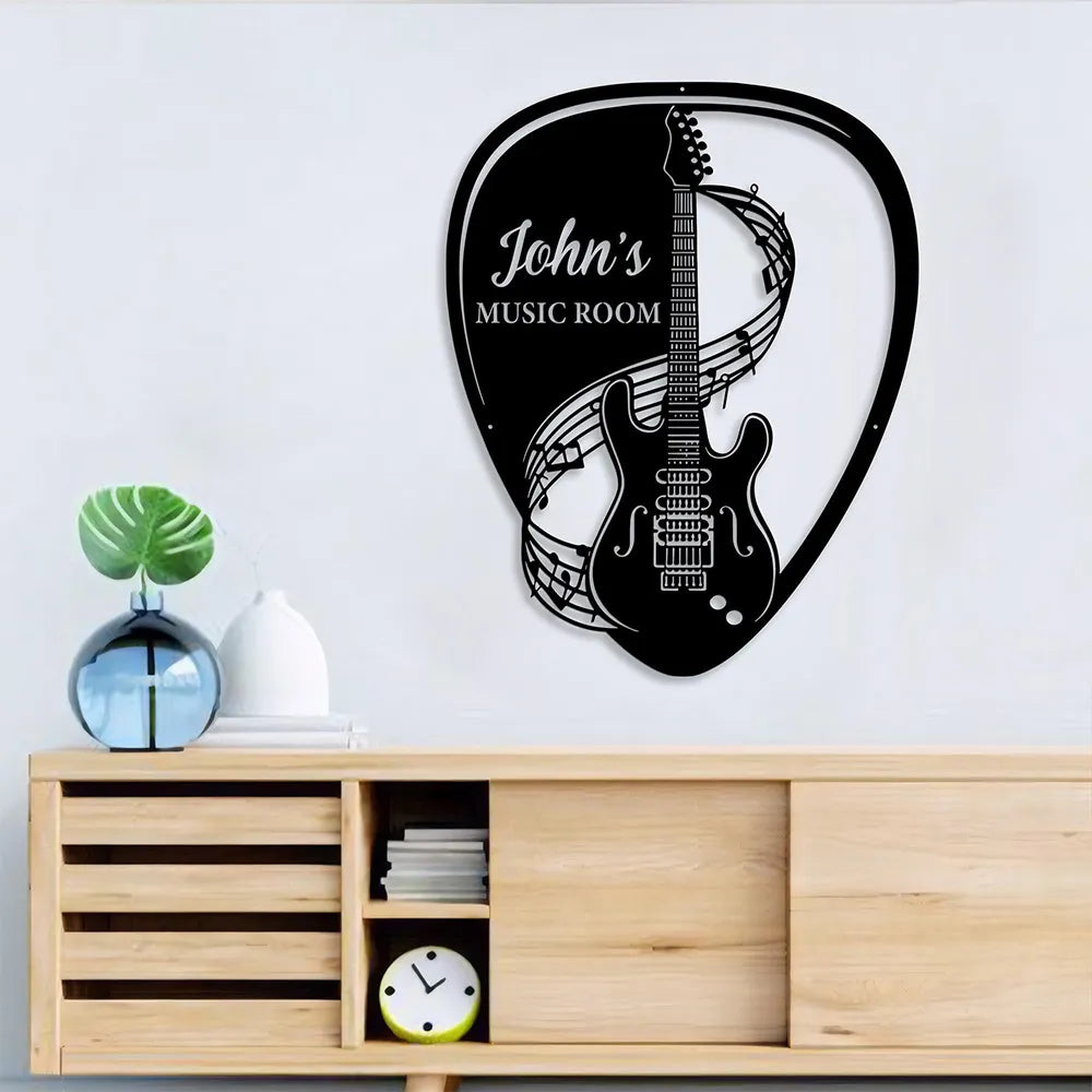 Custom Guitar Music Room Metal Sign