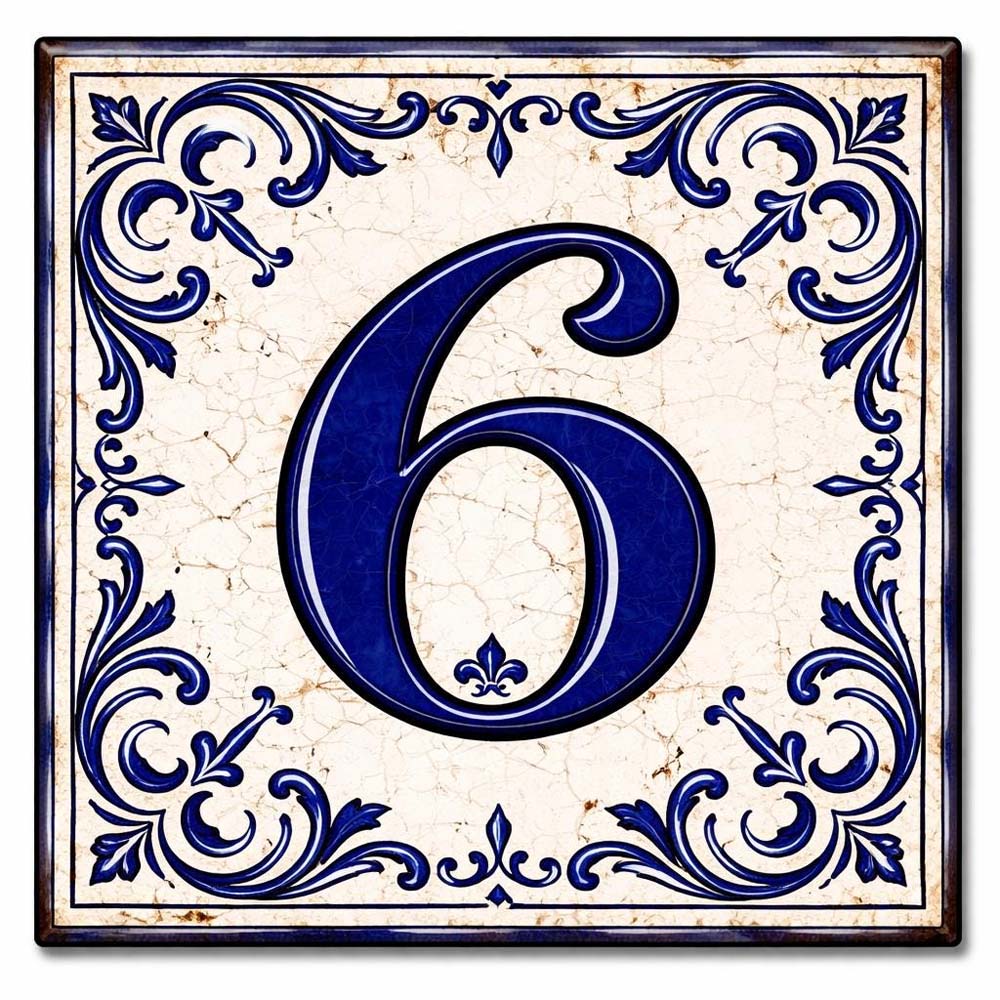 Vintage Portuguese House Number Tile