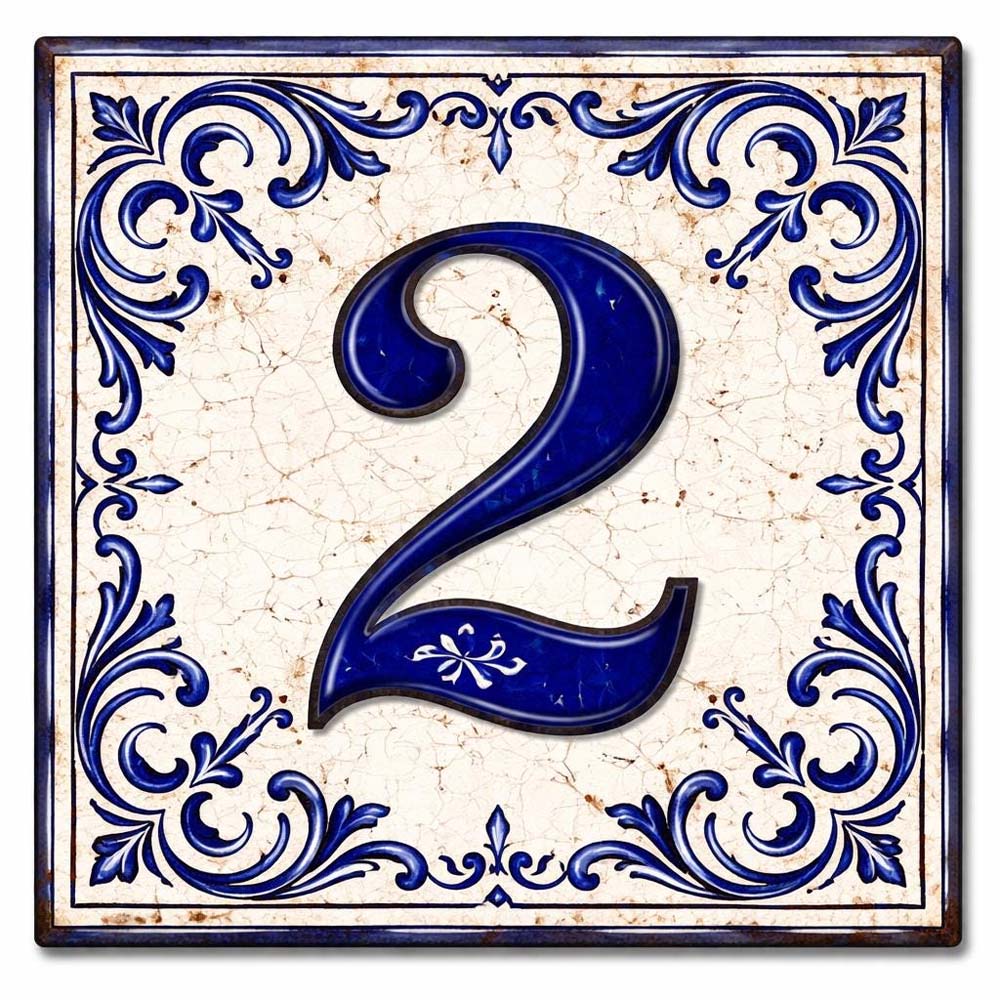 Vintage Portuguese House Number Tile