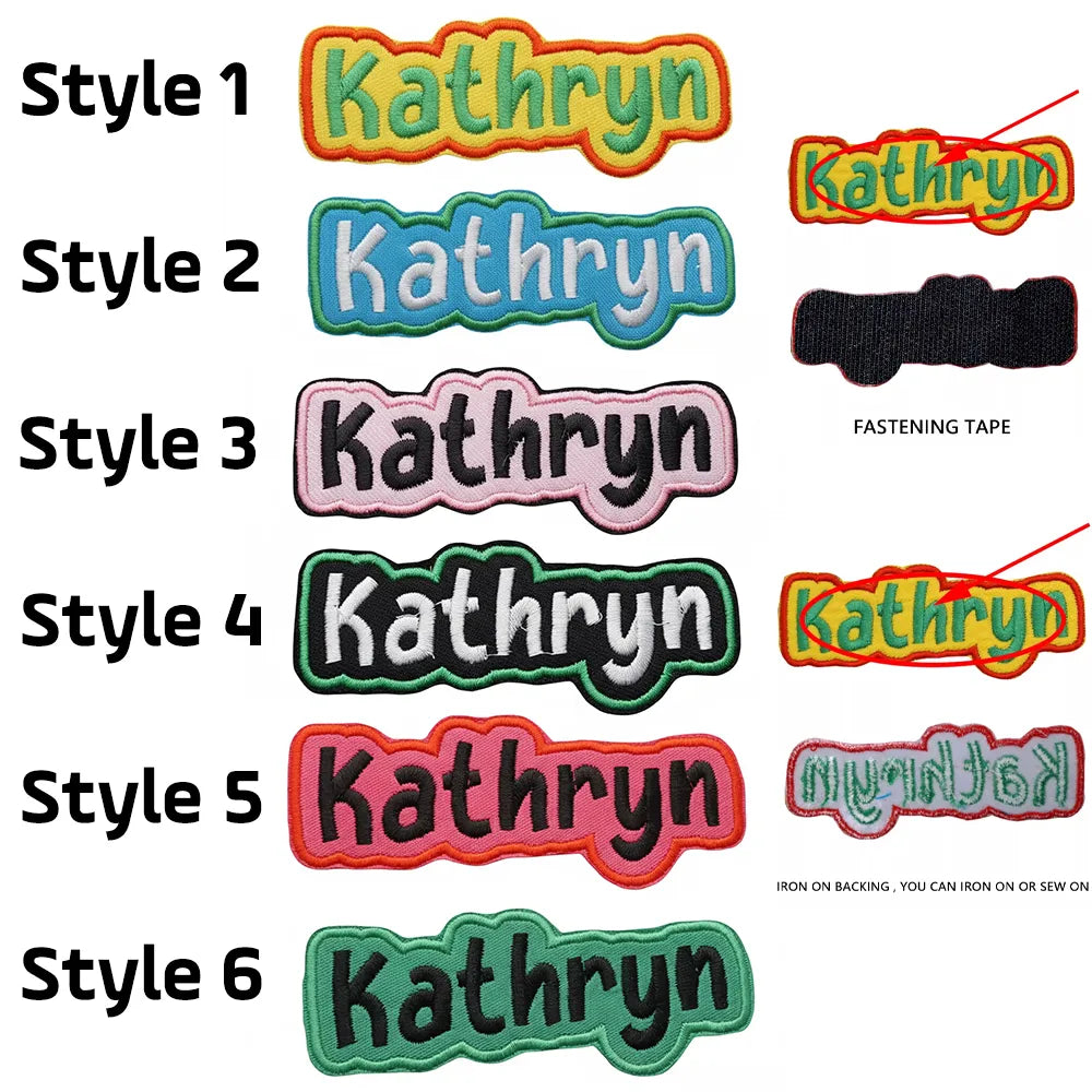 Custom Embroidered Name Patches