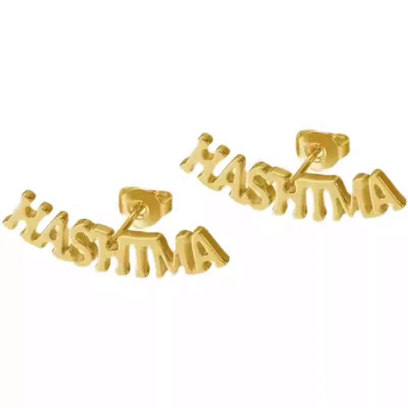 Signature Script Earrings