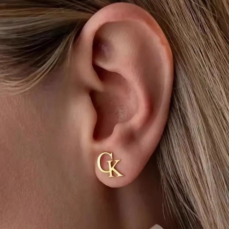 Signature Script Earrings