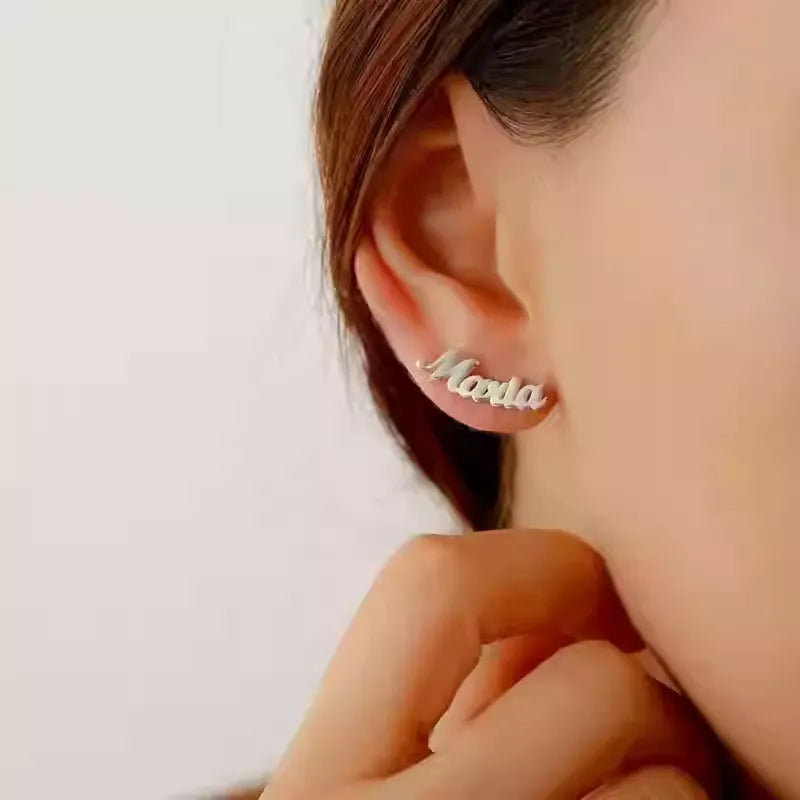 Signature Script Earrings