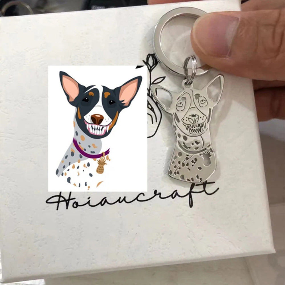 Hand-Drawn Doodle Keyring