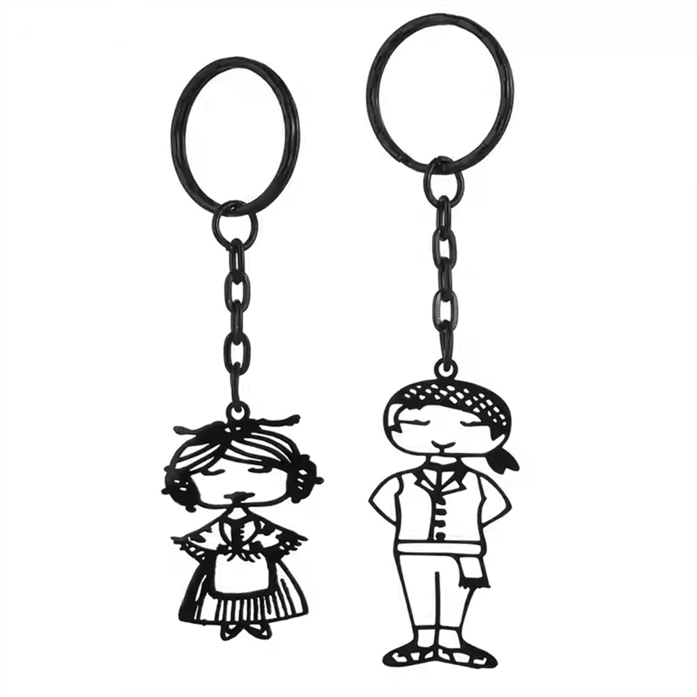 Hand-Drawn Doodle Keyring