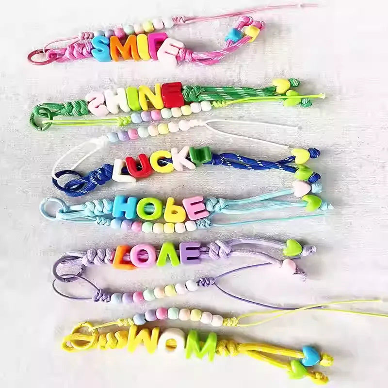 Colorful Lettered Friendship Bracelets