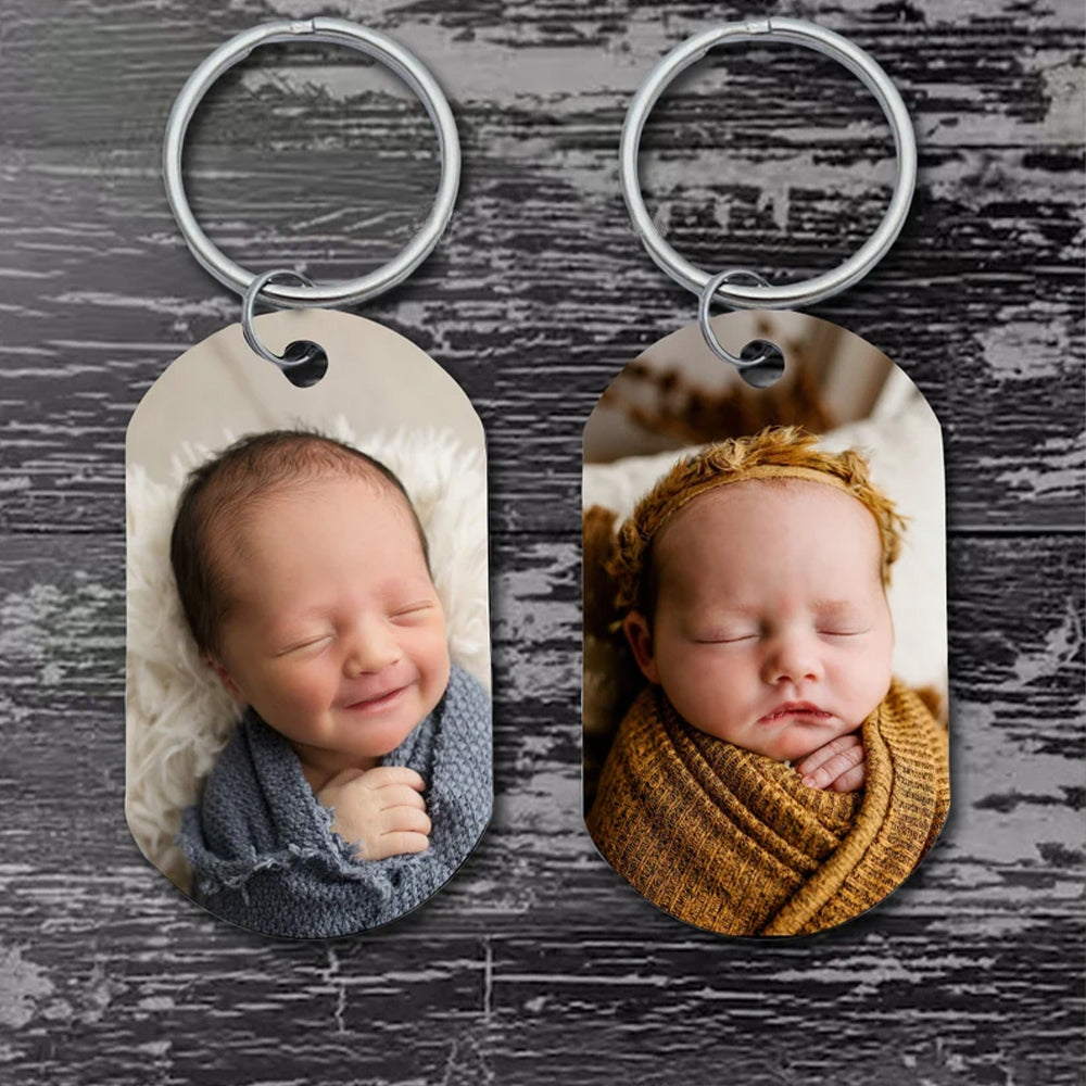 Double Sided Photo Keychain