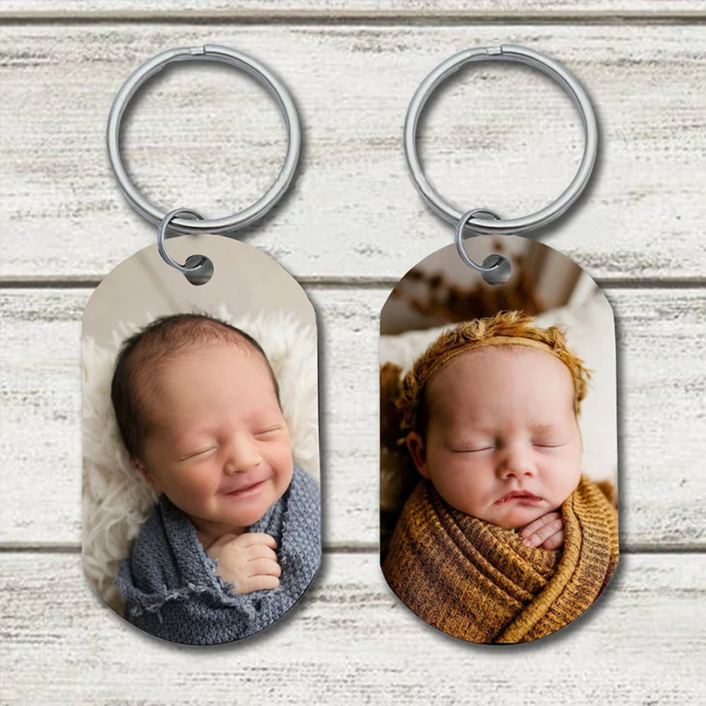 Double Sided Photo Keychain